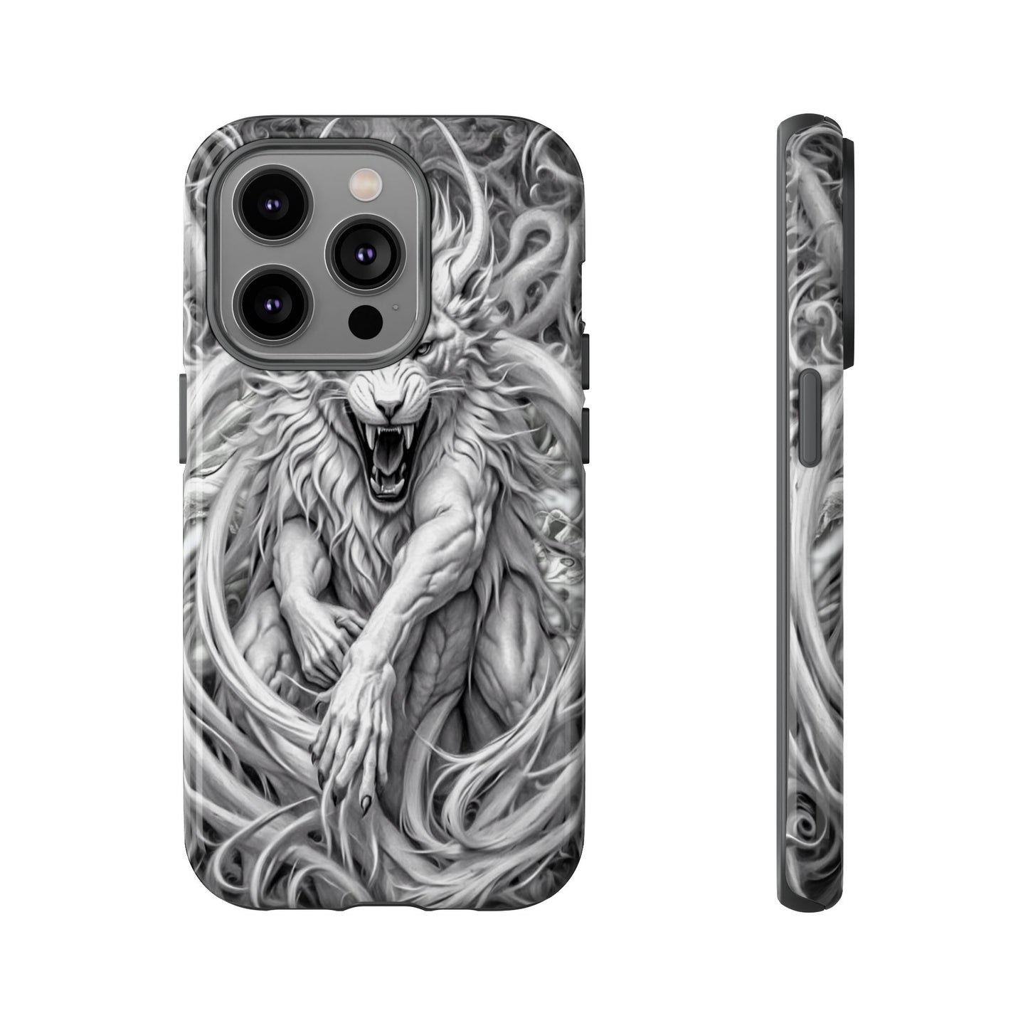 White Lion Beast Tough Phone Case