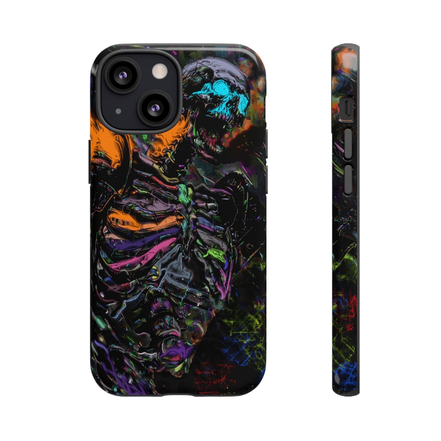 Flaming Skeleton Tough Phone Case