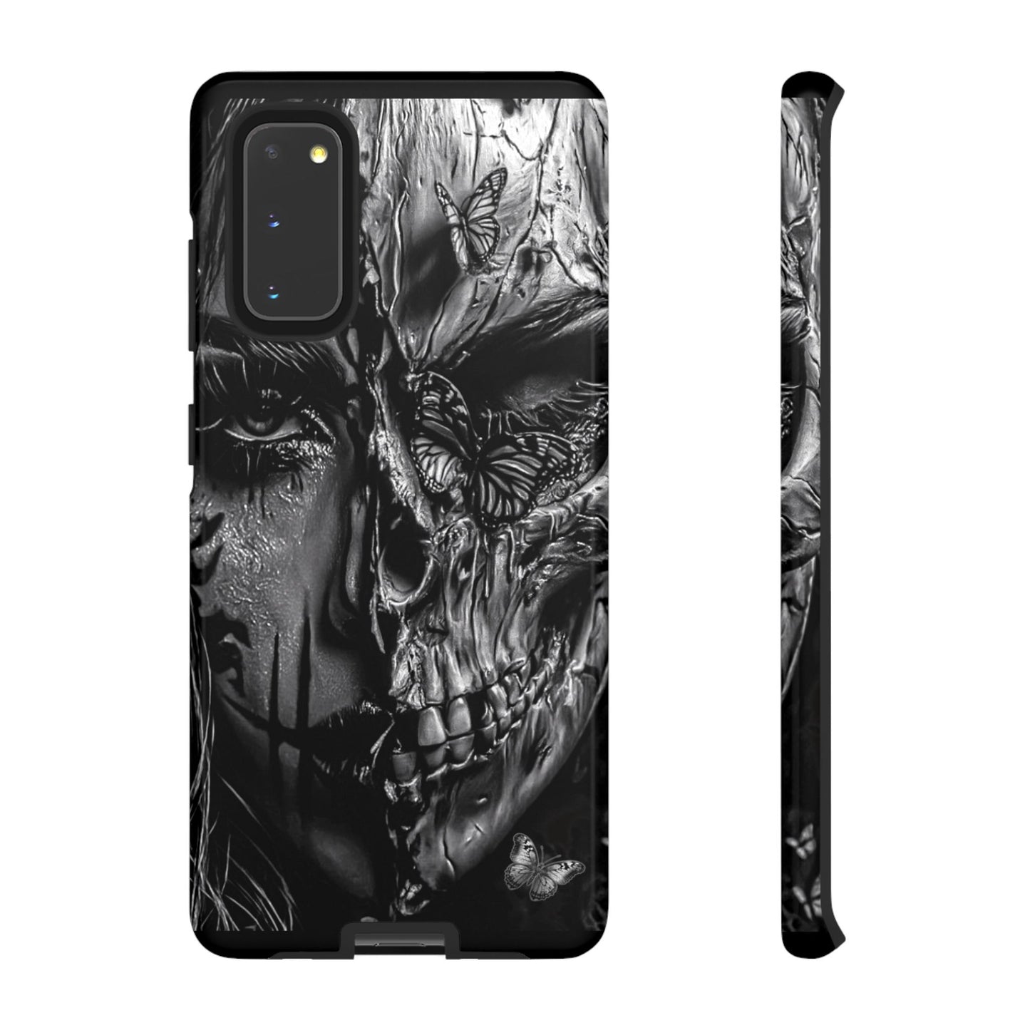 Half Skull Face Tough Phone Case