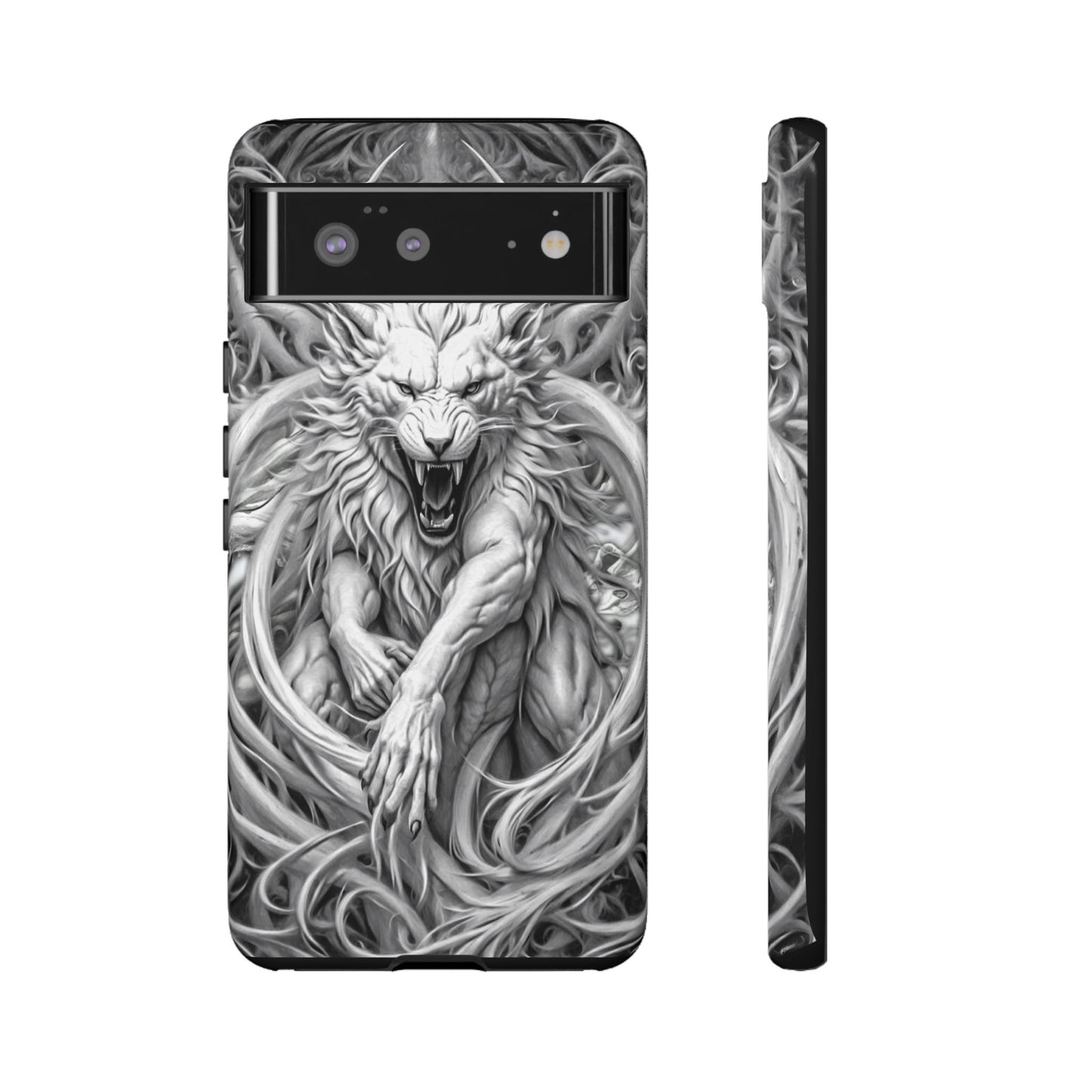 White Lion Beast Tough Phone Case