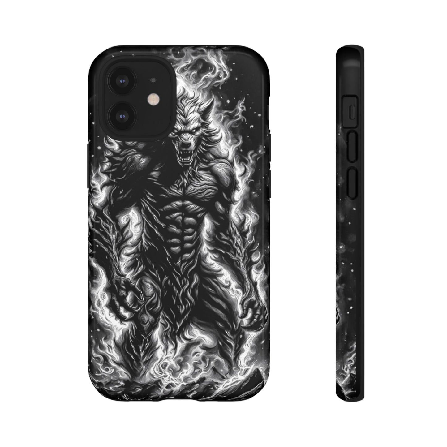 Wolf On Fire Tough Phone Case