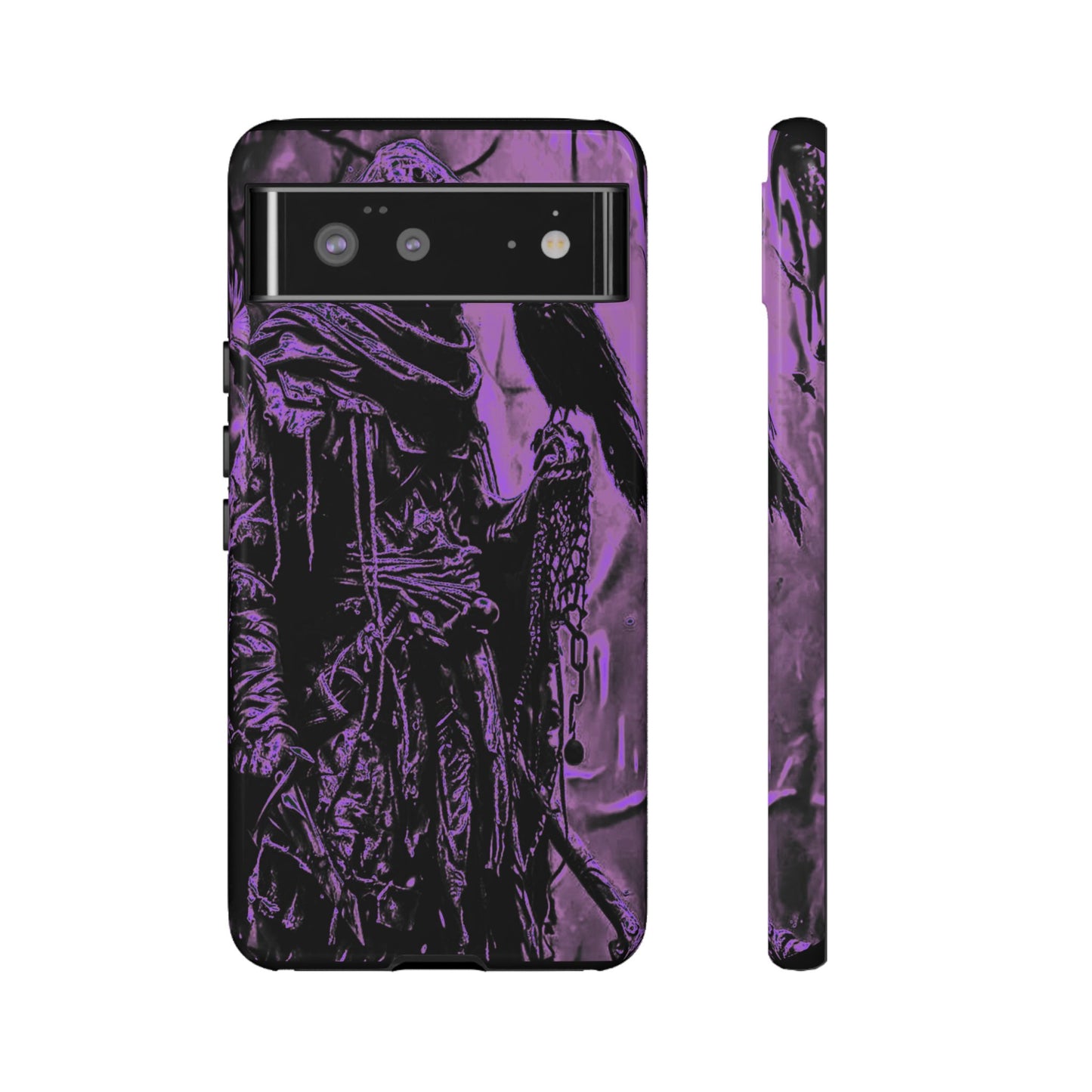 Hooded Figure With Raven Tough Phone Case