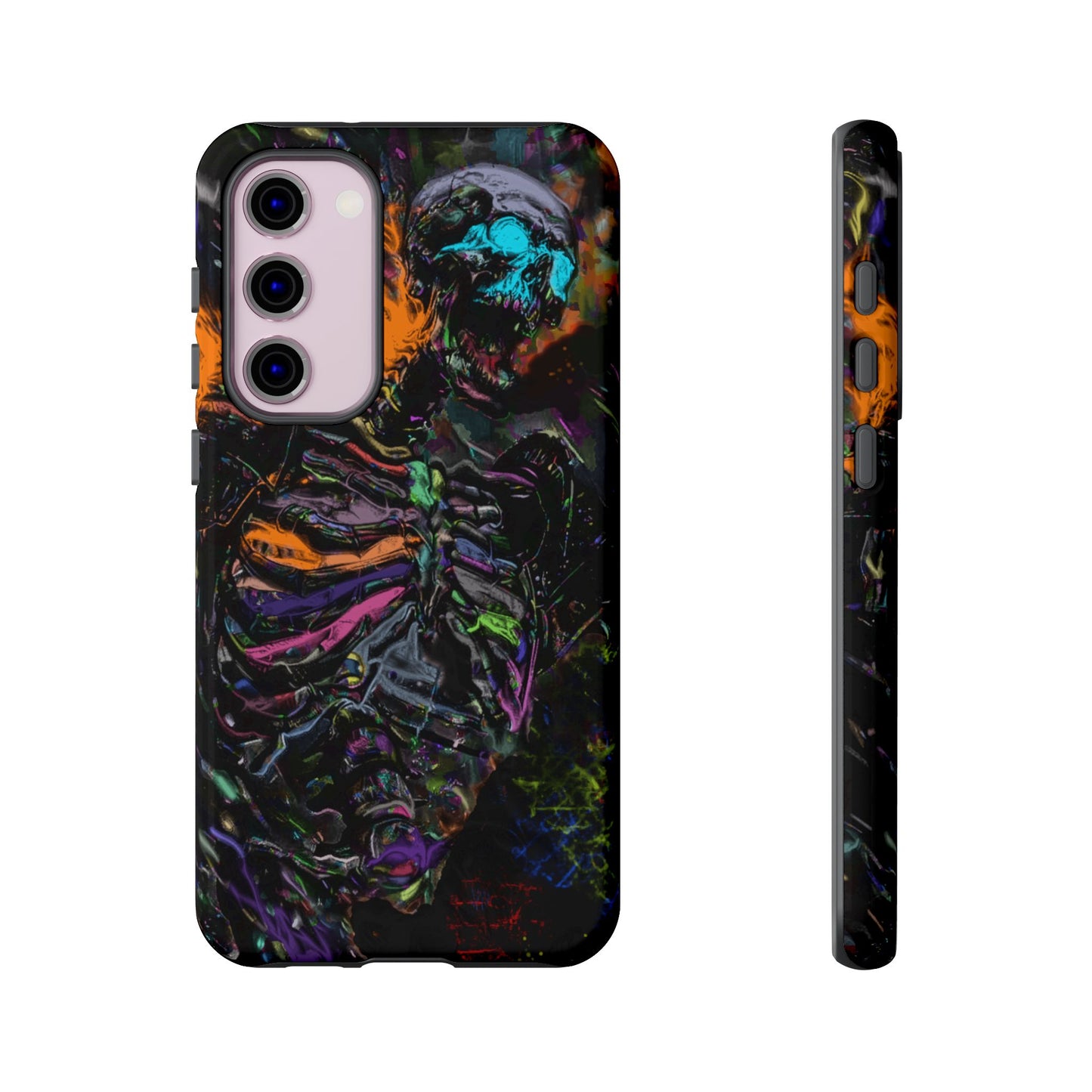 Flaming Skeleton Tough Phone Case