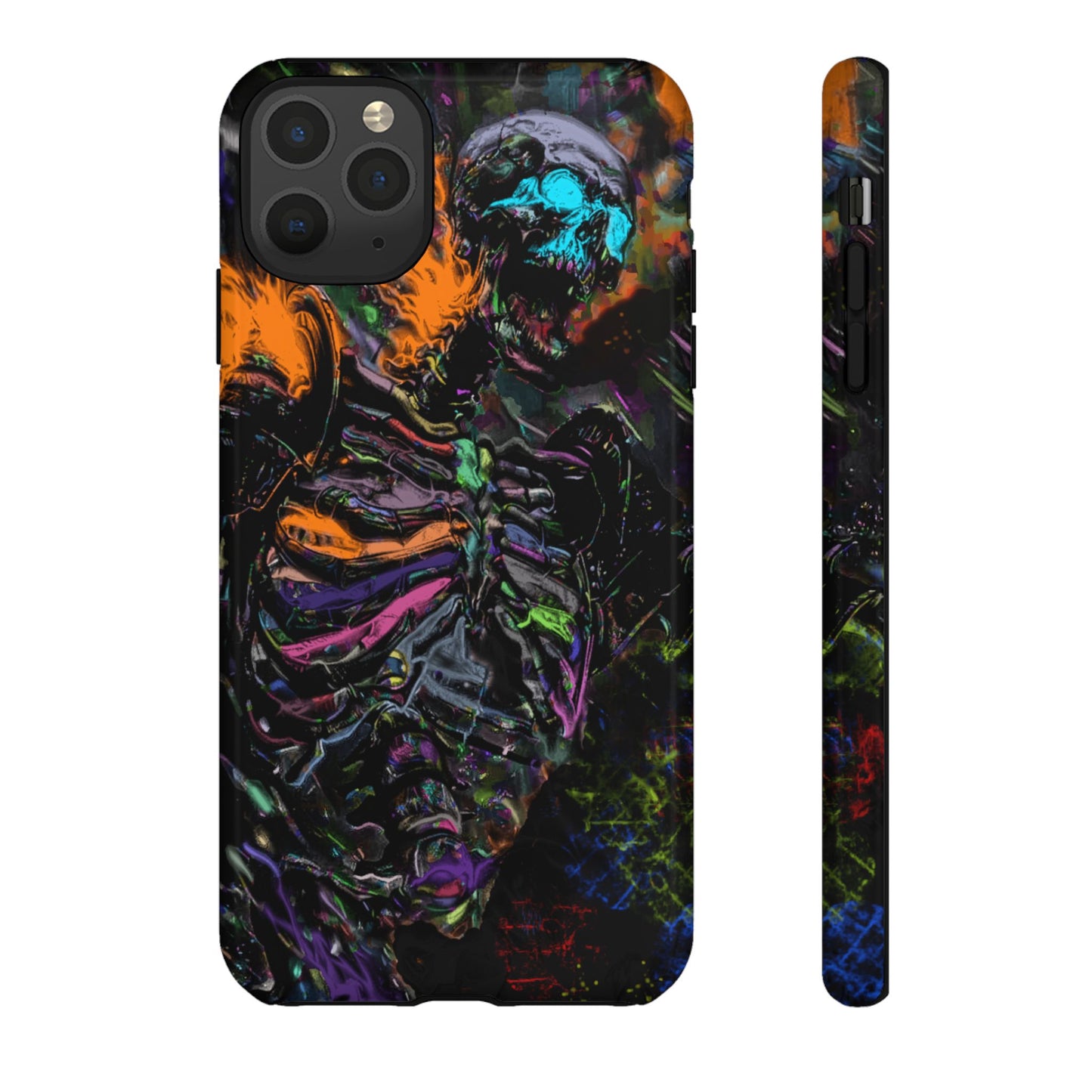 Flaming Skeleton Tough Phone Case