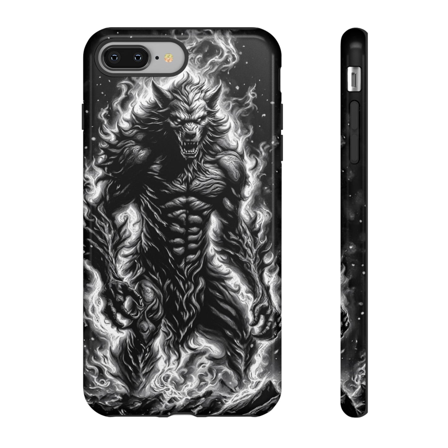 Wolf On Fire Tough Phone Case