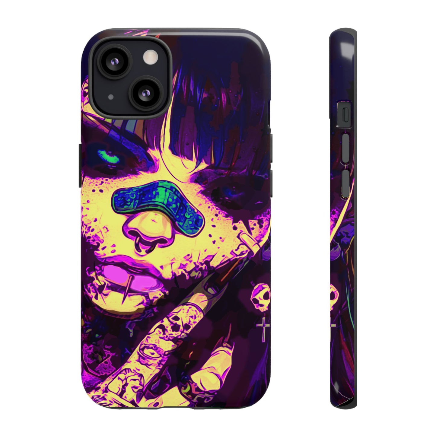 Punk Bandaid Girl Tough Phone Case