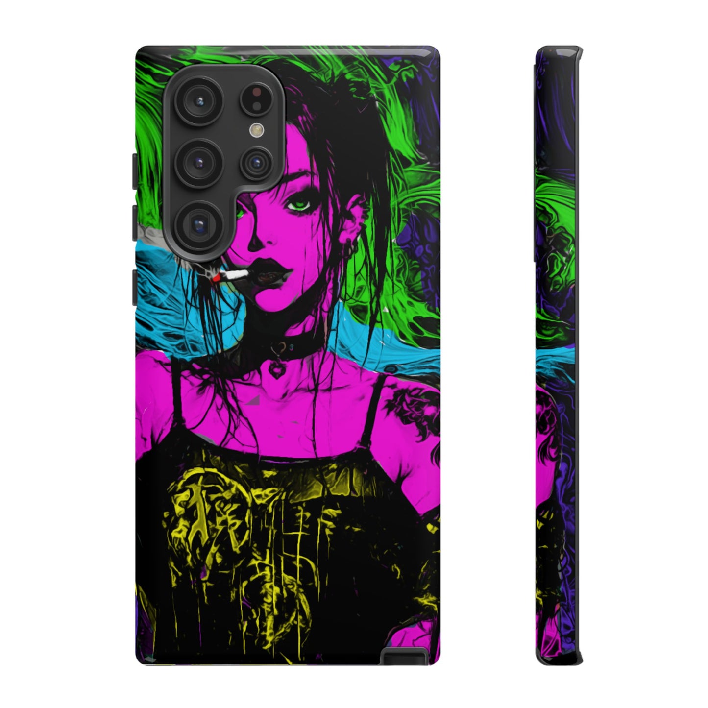 Smoking Girl Tough Phone Case