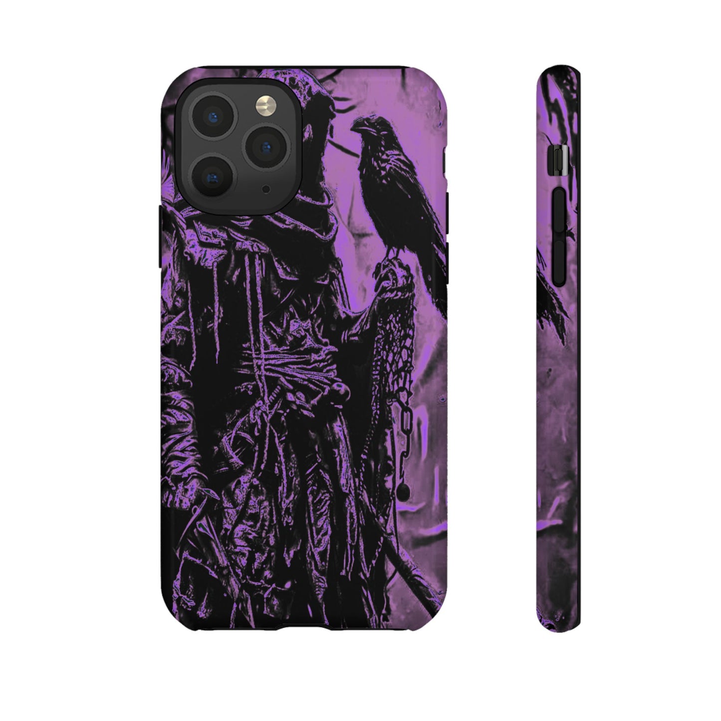 Hooded Figure With Raven Tough Phone Case