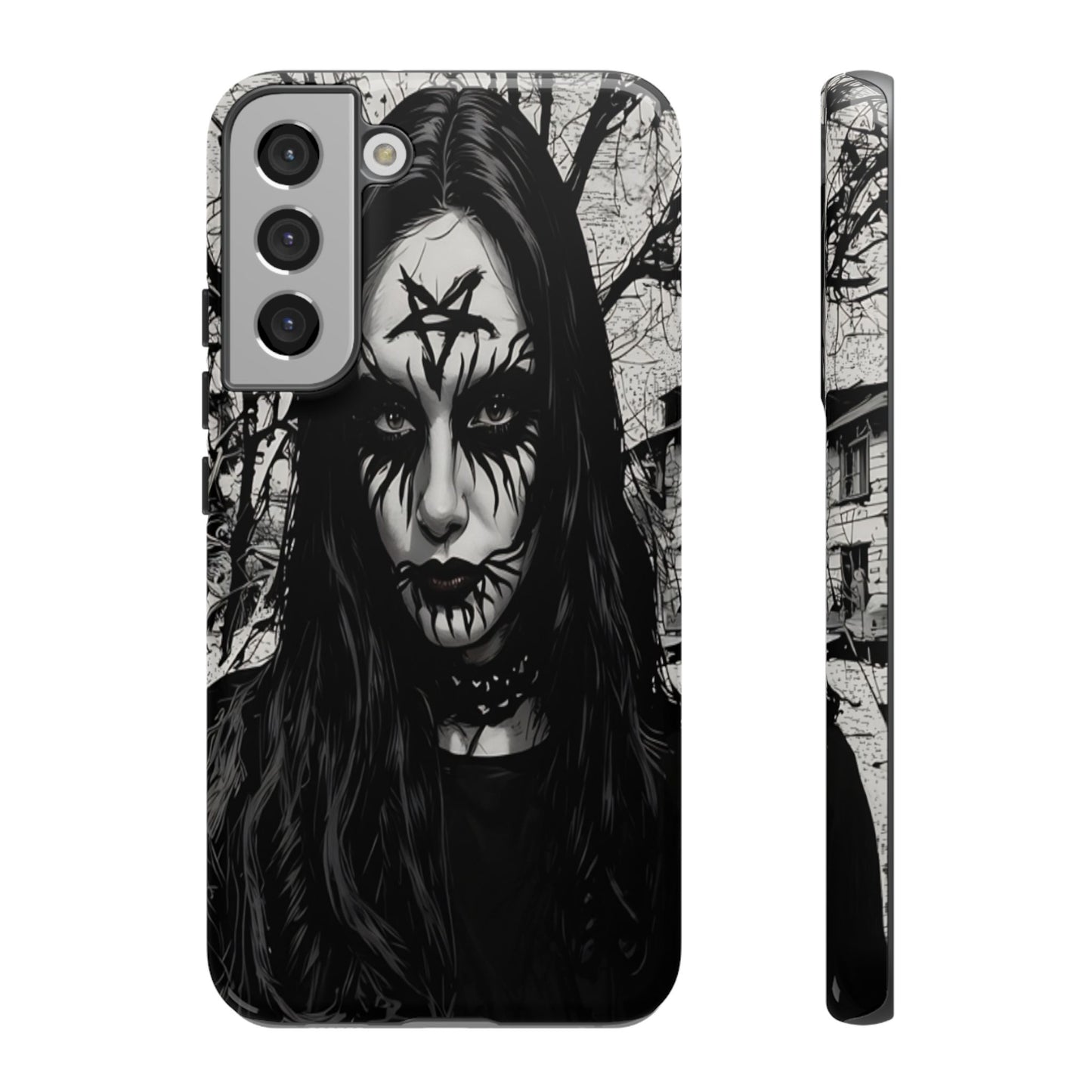 Black Metal Face Tough Phone Case