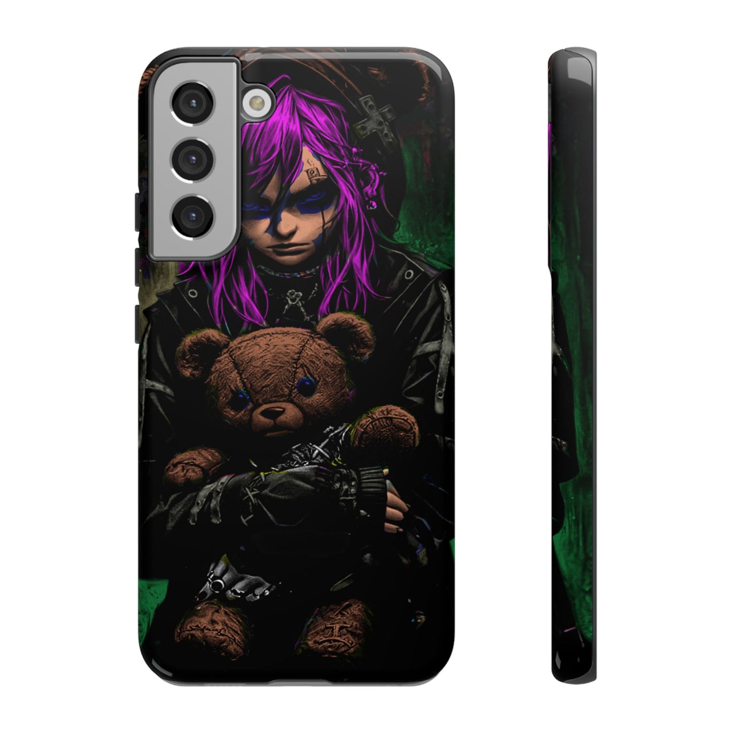 Girl And Teddy Tough Phone Case