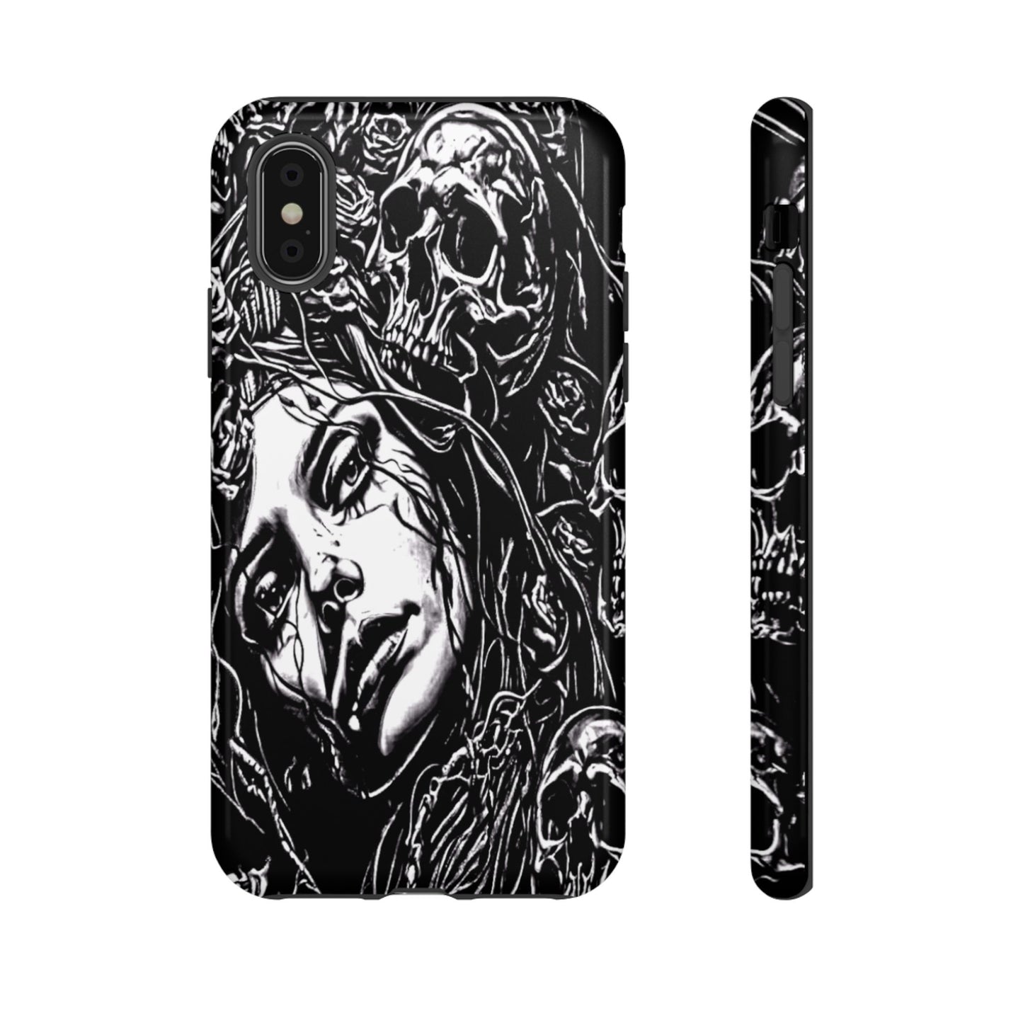 Woman And Roses Tough Phone Case