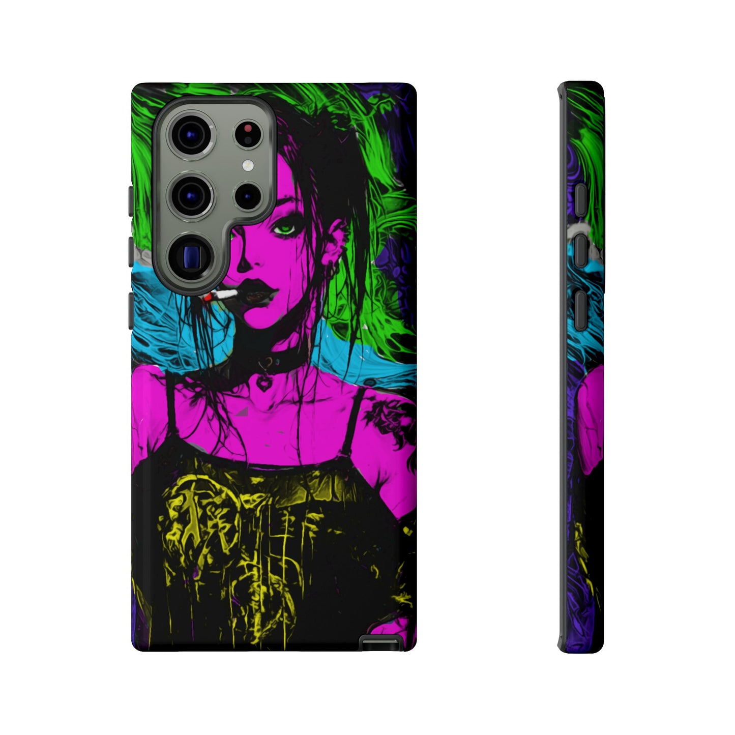 Smoking Girl Tough Phone Case