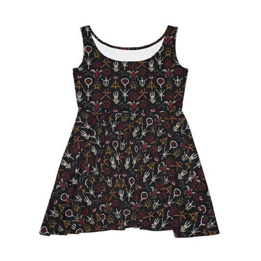 Malice Scribbles Skater Dress