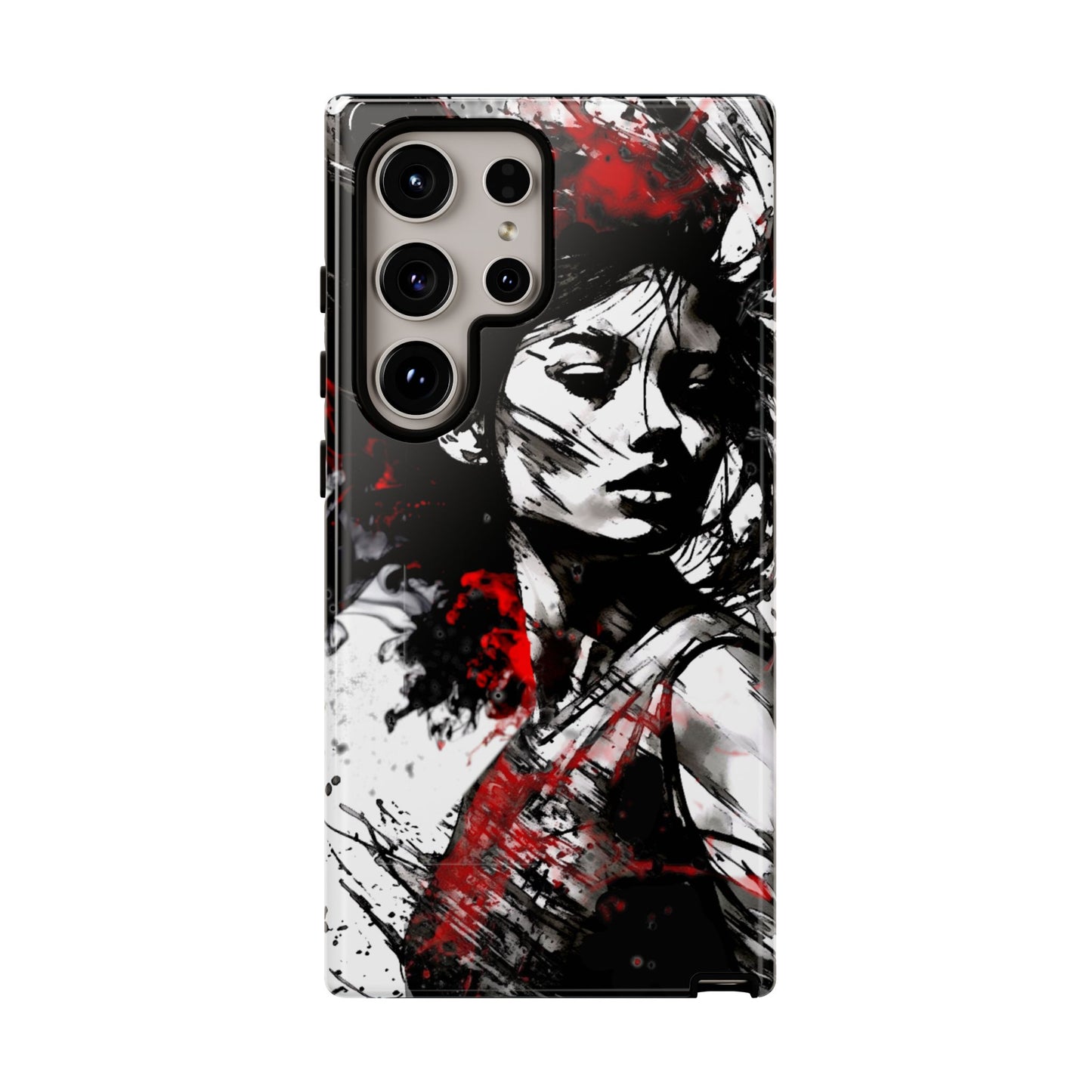 Paint Splatter Girl Tough Phone Case