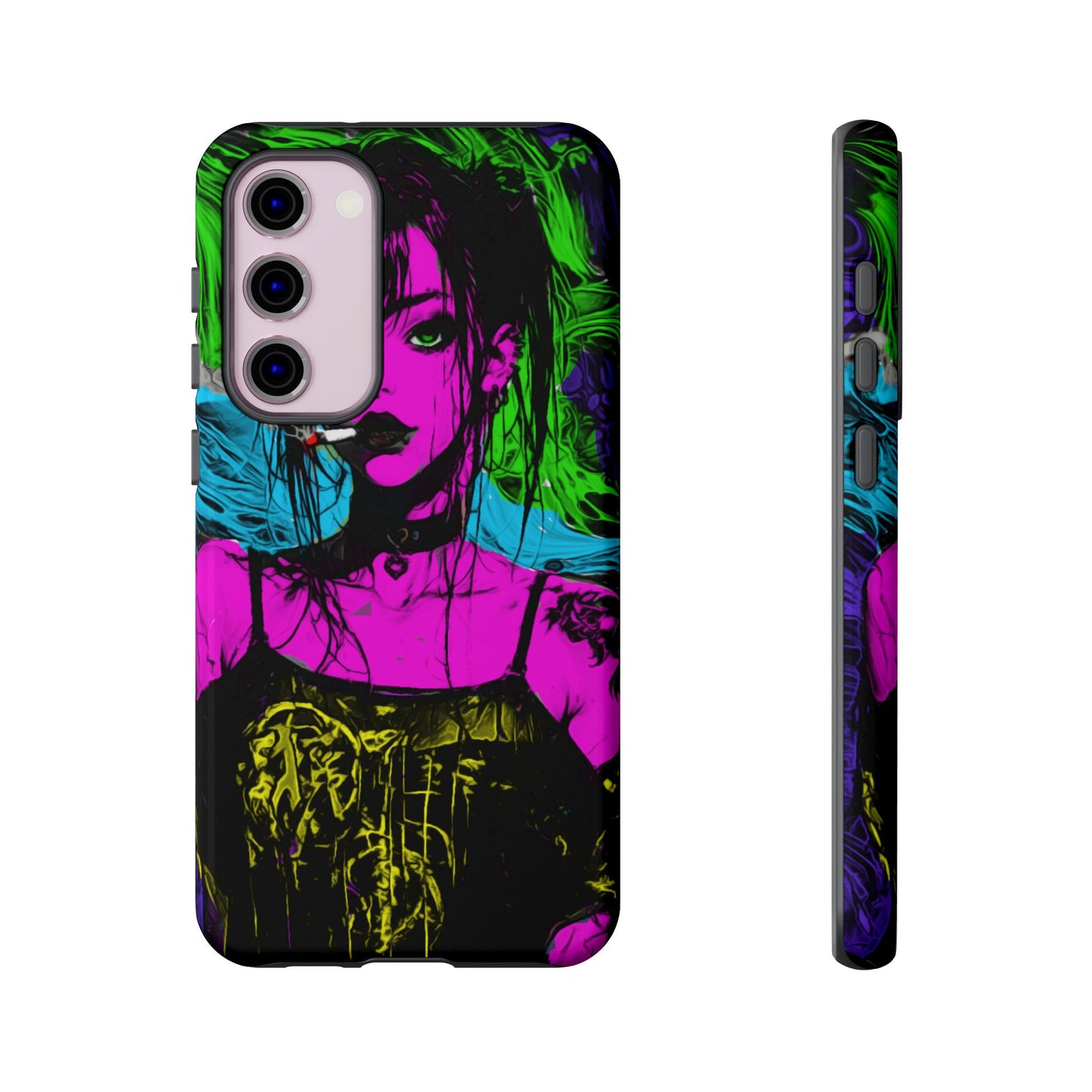 Smoking Girl Tough Phone Case