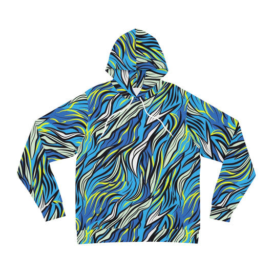 Abstract Blue Wave Hoodie
