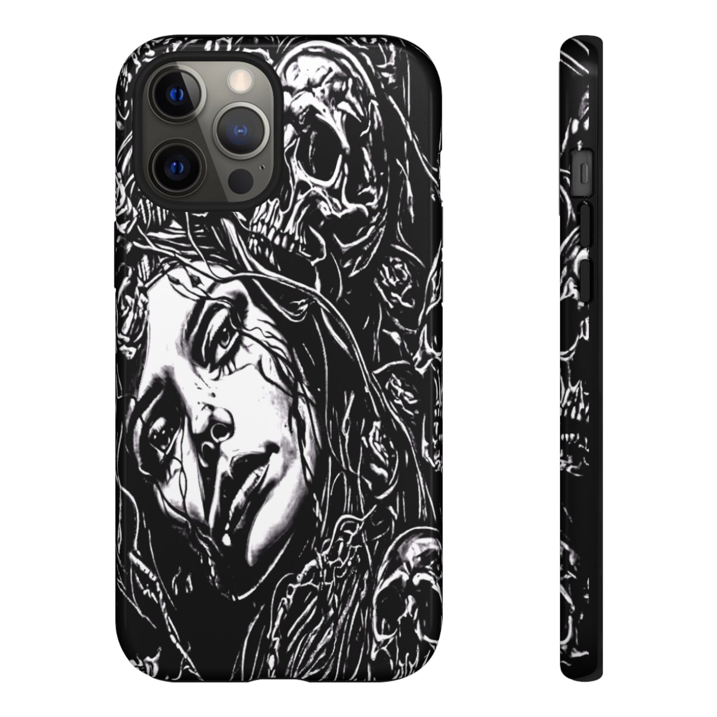 Woman And Roses Tough Phone Case