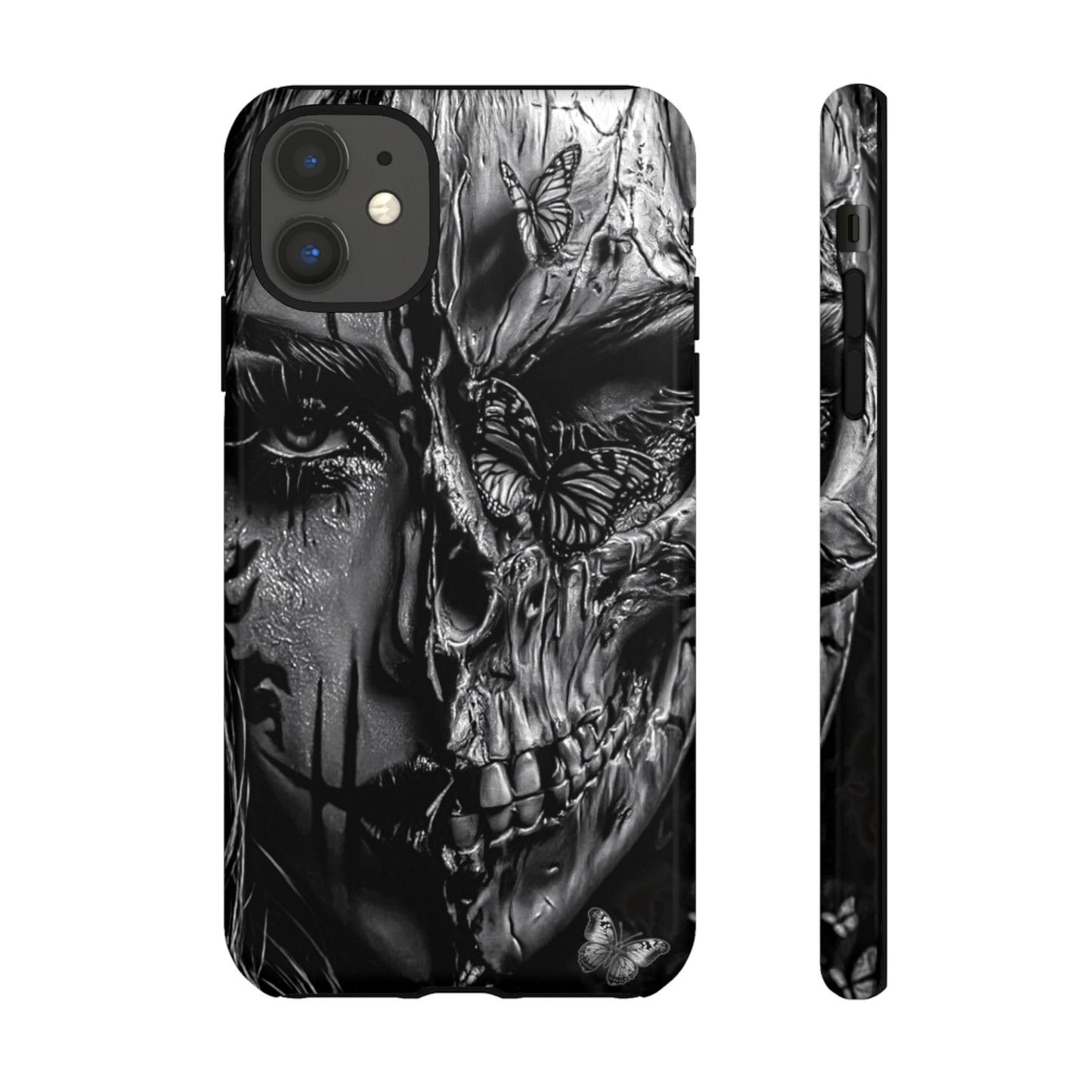 Half Skull Face Tough Phone Case