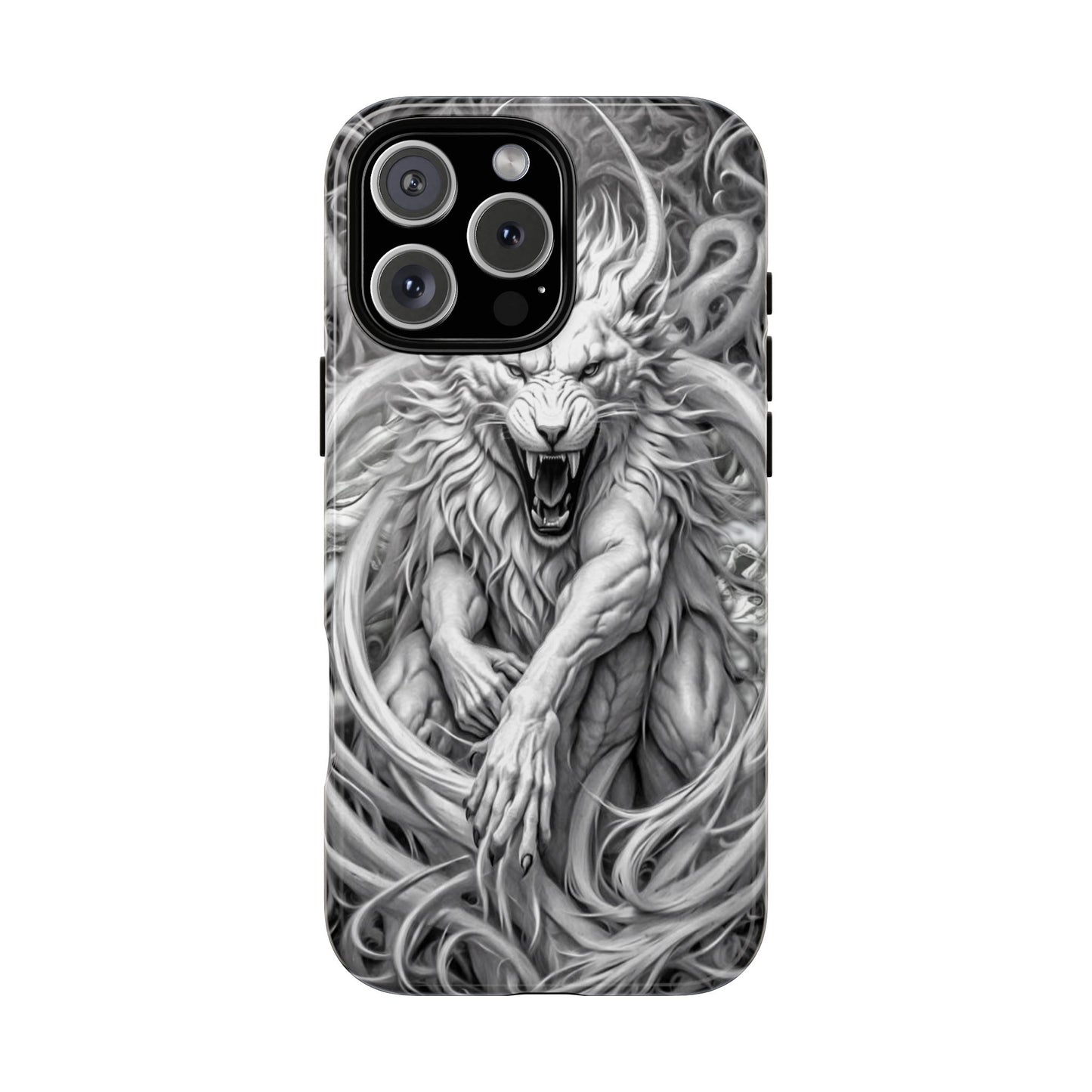 White Lion Beast Tough Phone Case