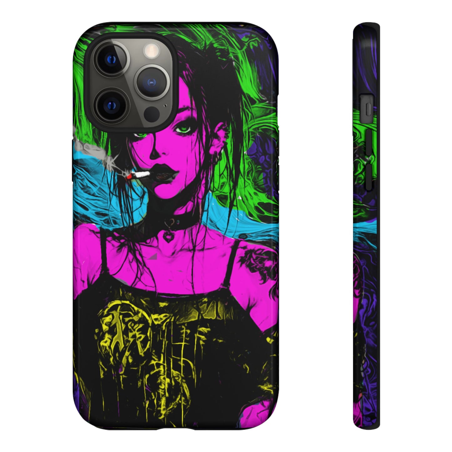 Smoking Girl Tough Phone Case