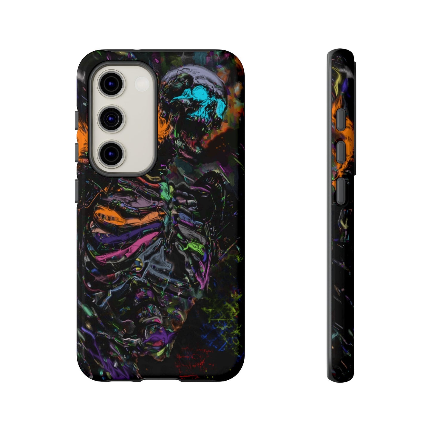 Flaming Skeleton Tough Phone Case