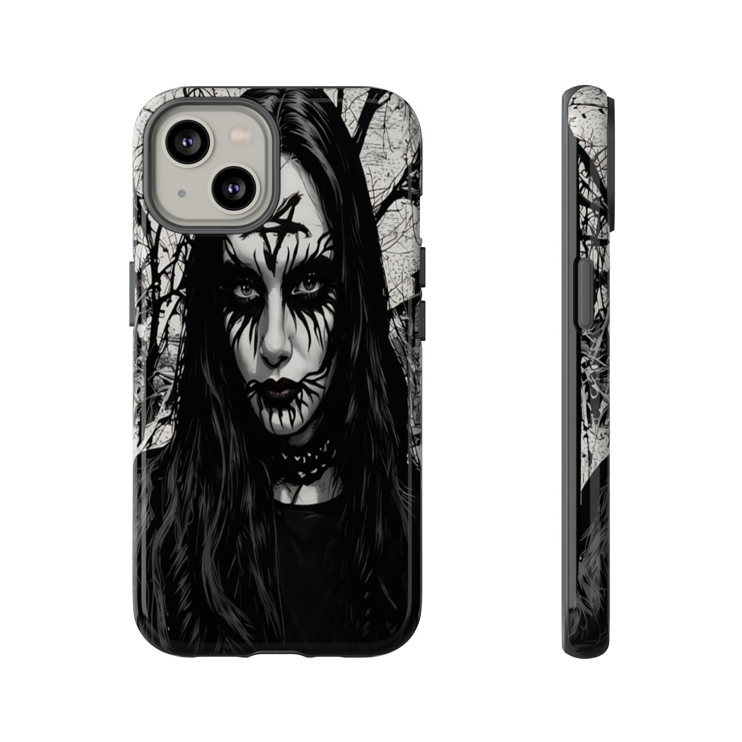 Black Metal Face Tough Phone Case