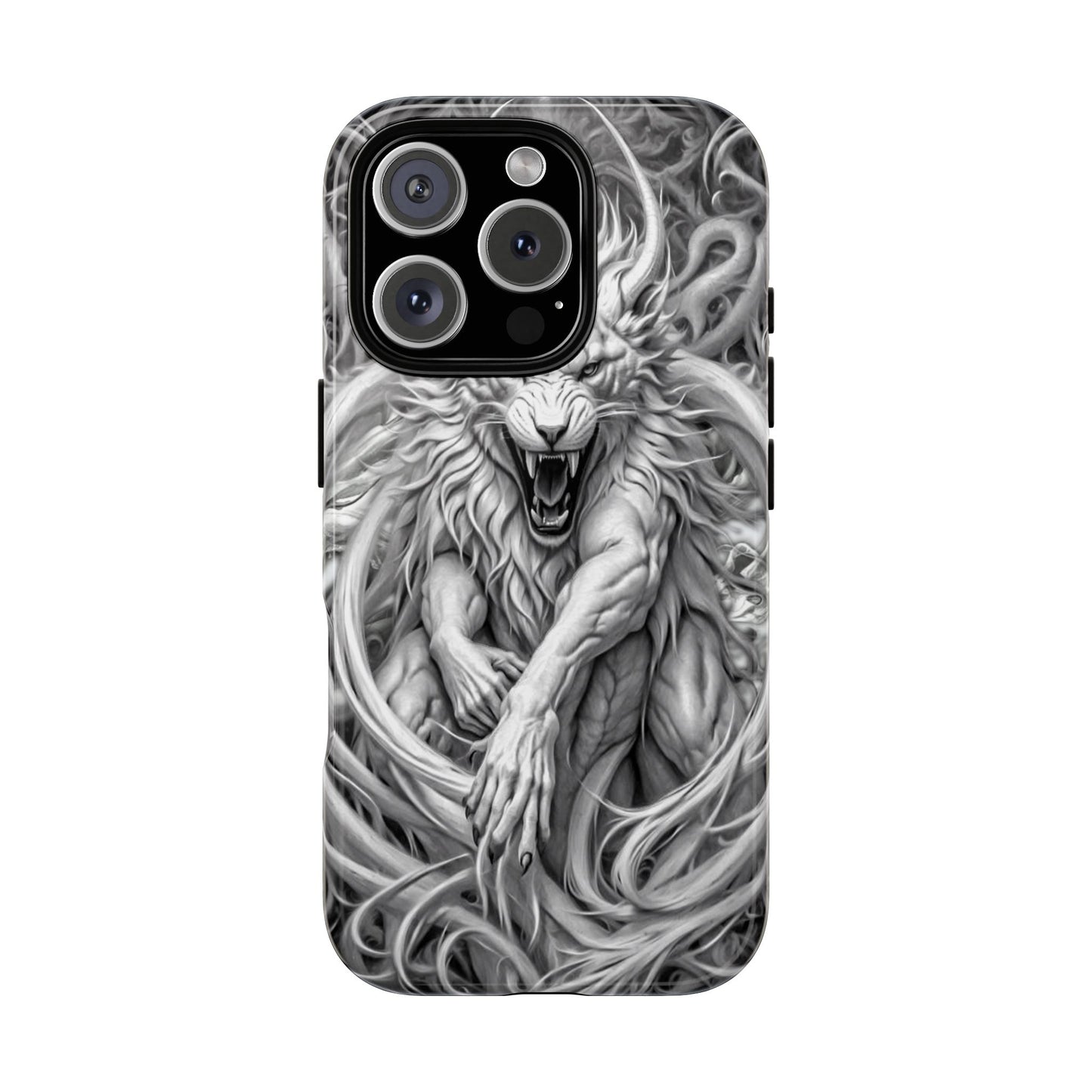 White Lion Beast Tough Phone Case