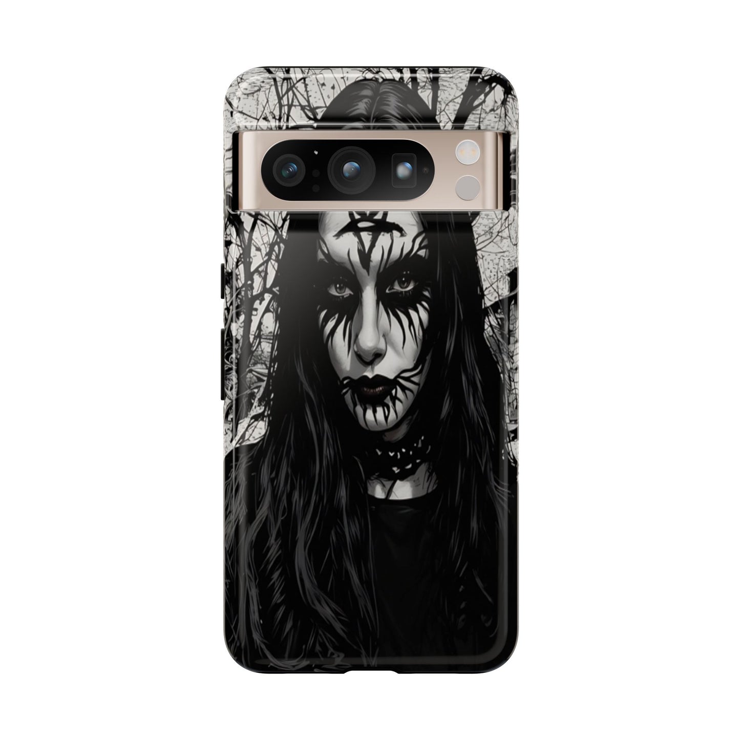 Black Metal Face Tough Phone Case