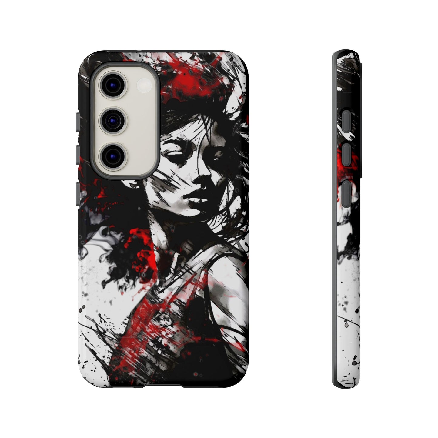 Paint Splatter Girl Tough Phone Case