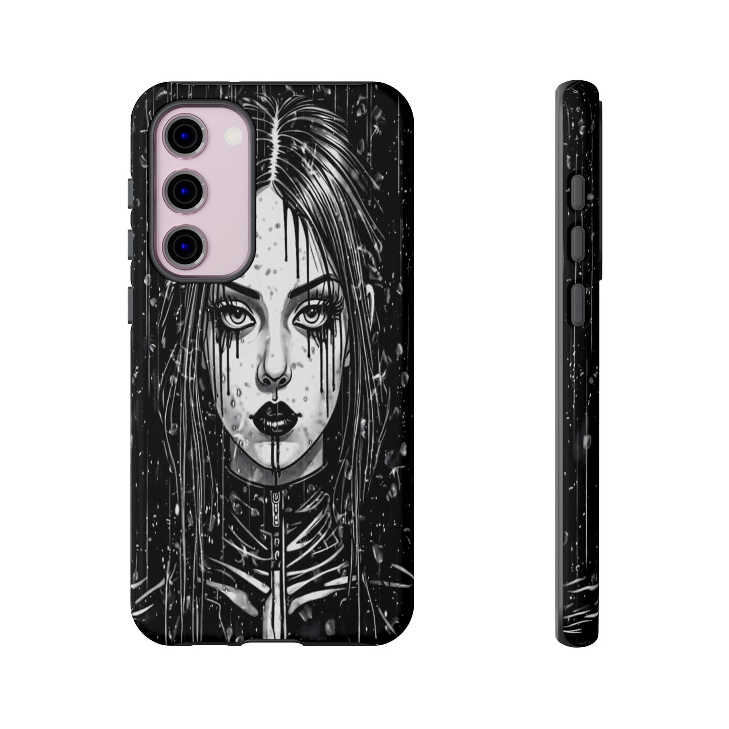 Mascara Goth Girl Tough Phone Case