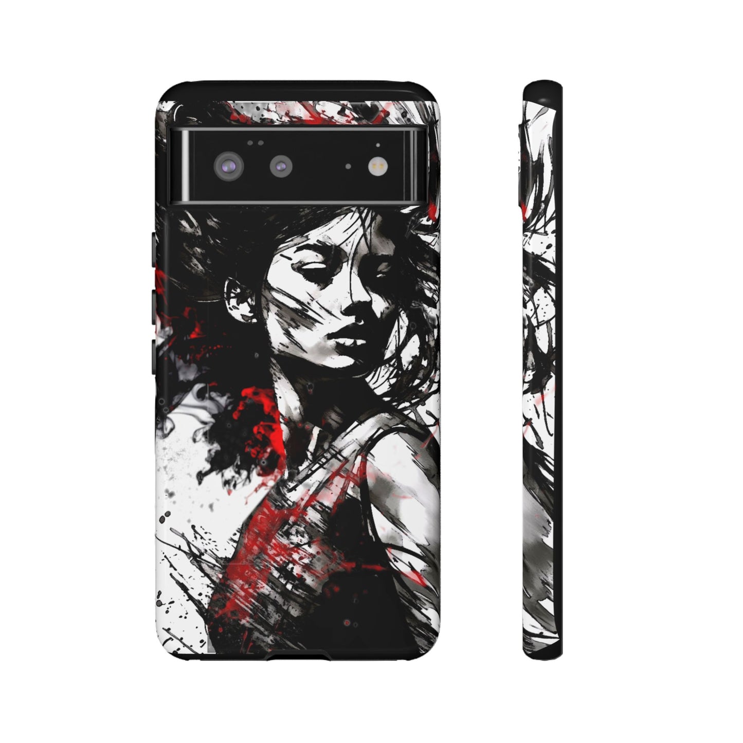 Paint Splatter Girl Tough Phone Case