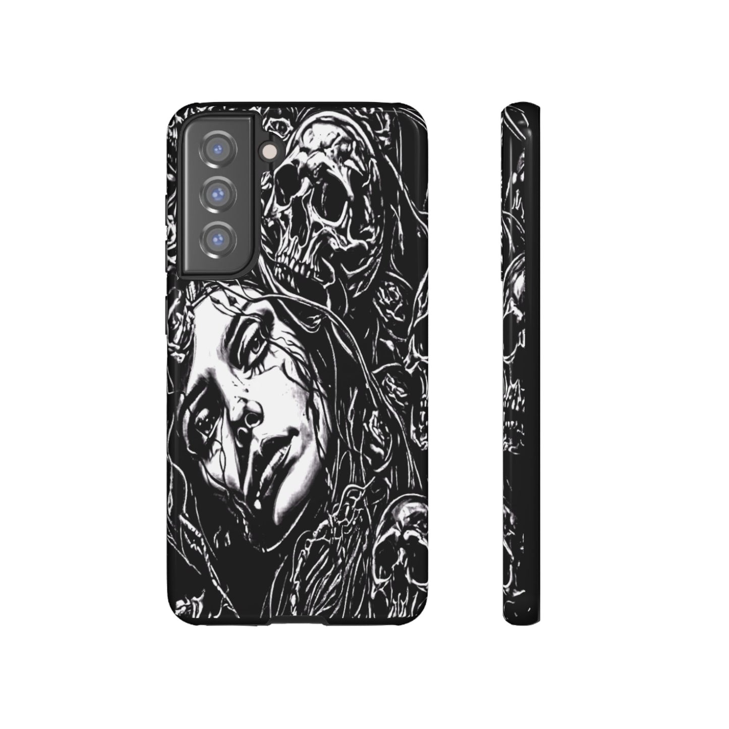 Woman And Roses Tough Phone Case