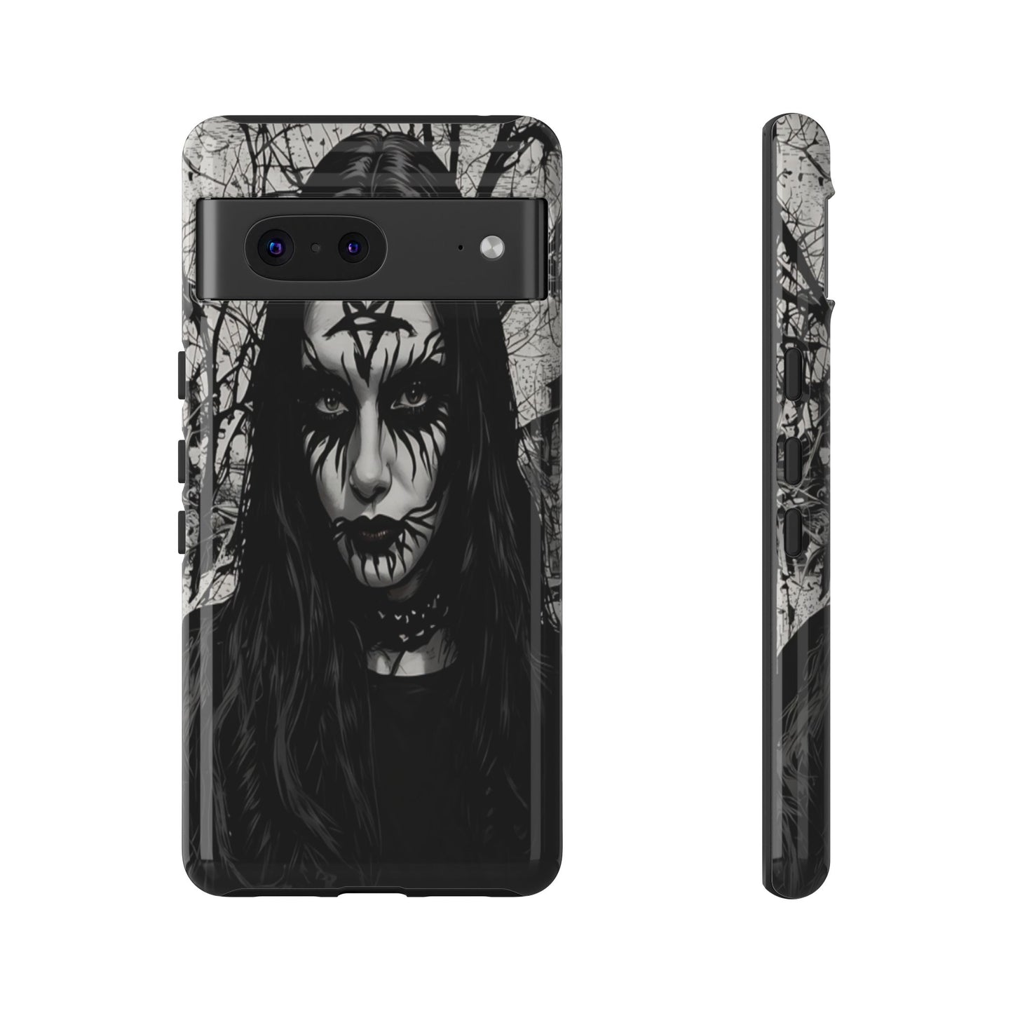 Black Metal Face Tough Phone Case