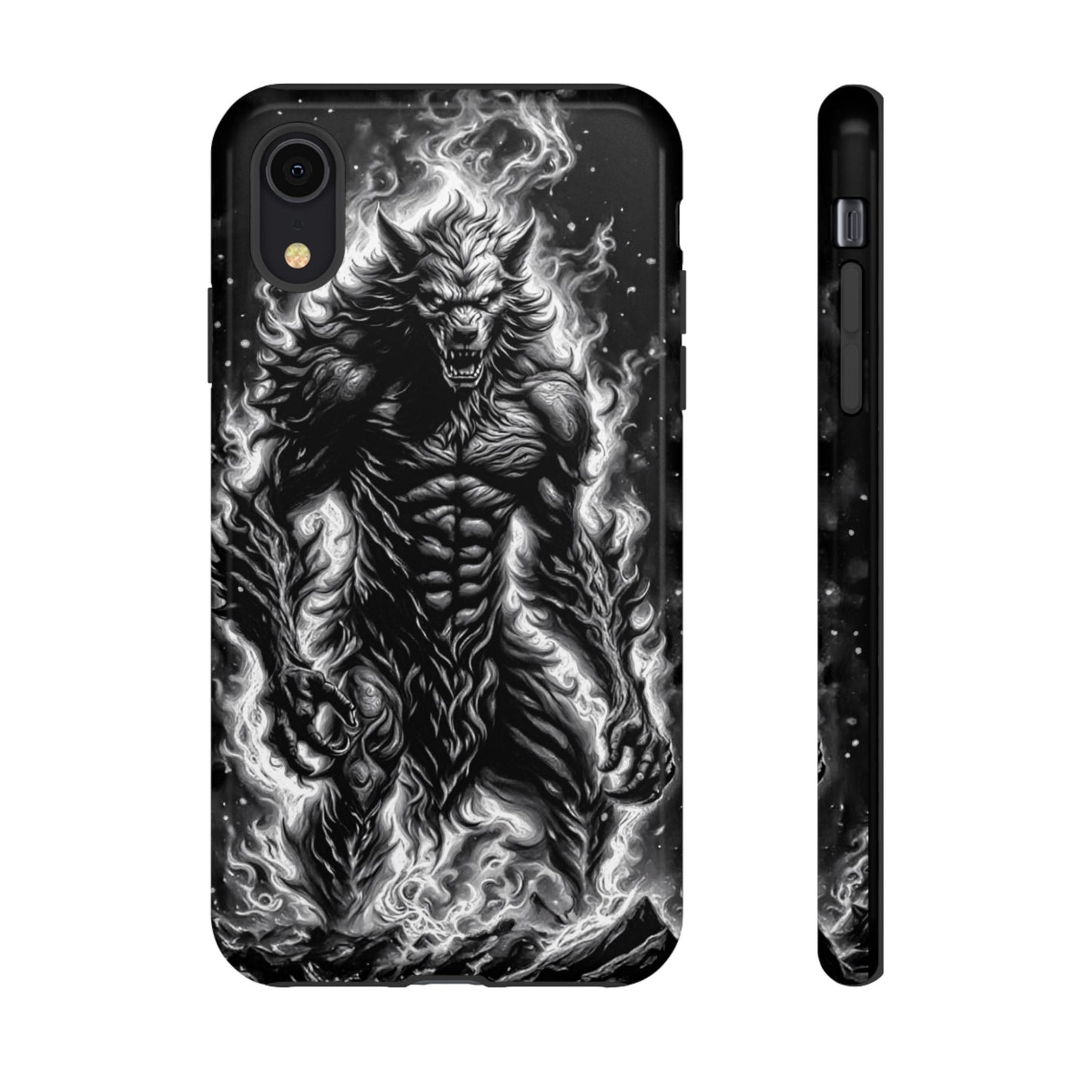 Wolf On Fire Tough Phone Case