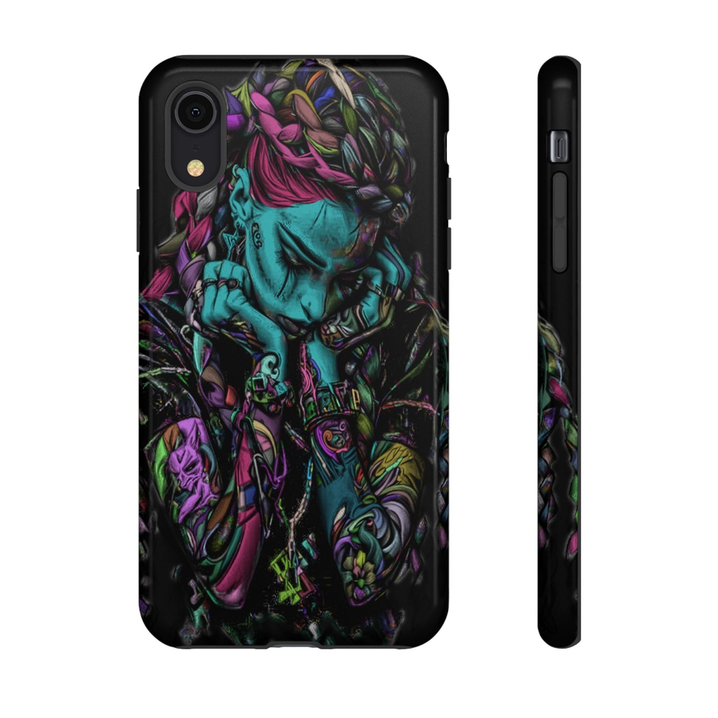 Girl With Braides Tough Phone Case