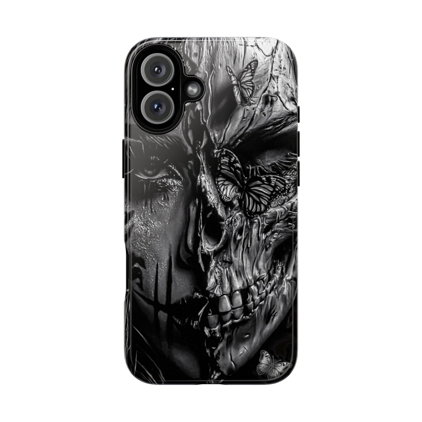 Half Skull Face Tough Phone Case