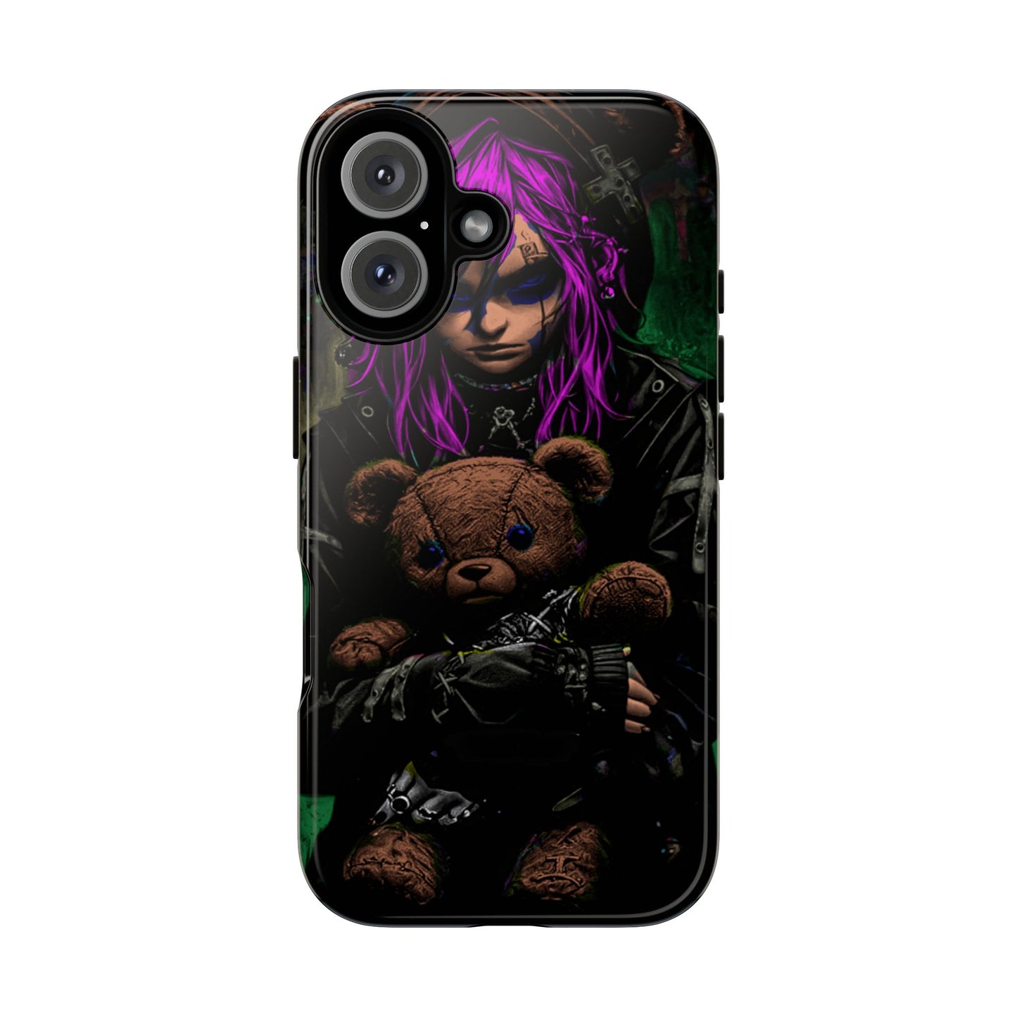 Girl And Teddy Tough Phone Case