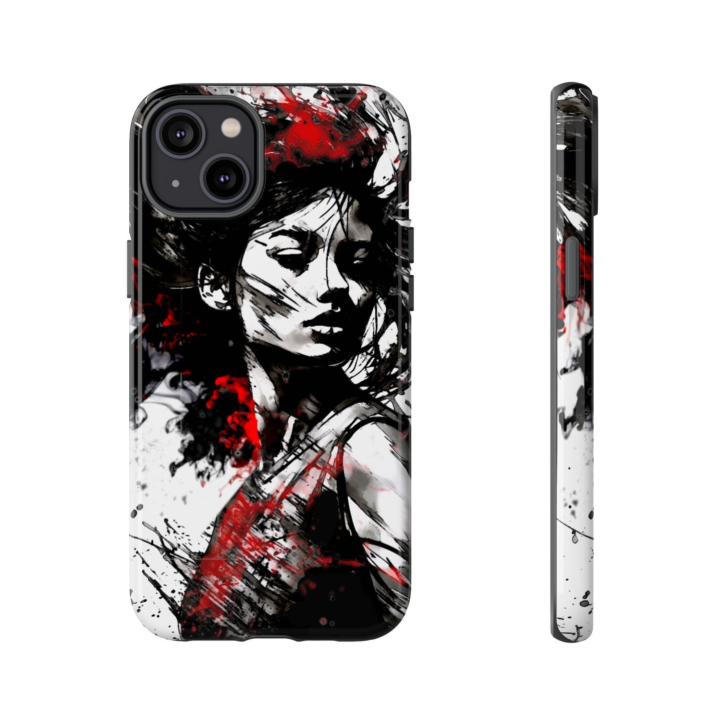 Paint Splatter Girl Tough Phone Case