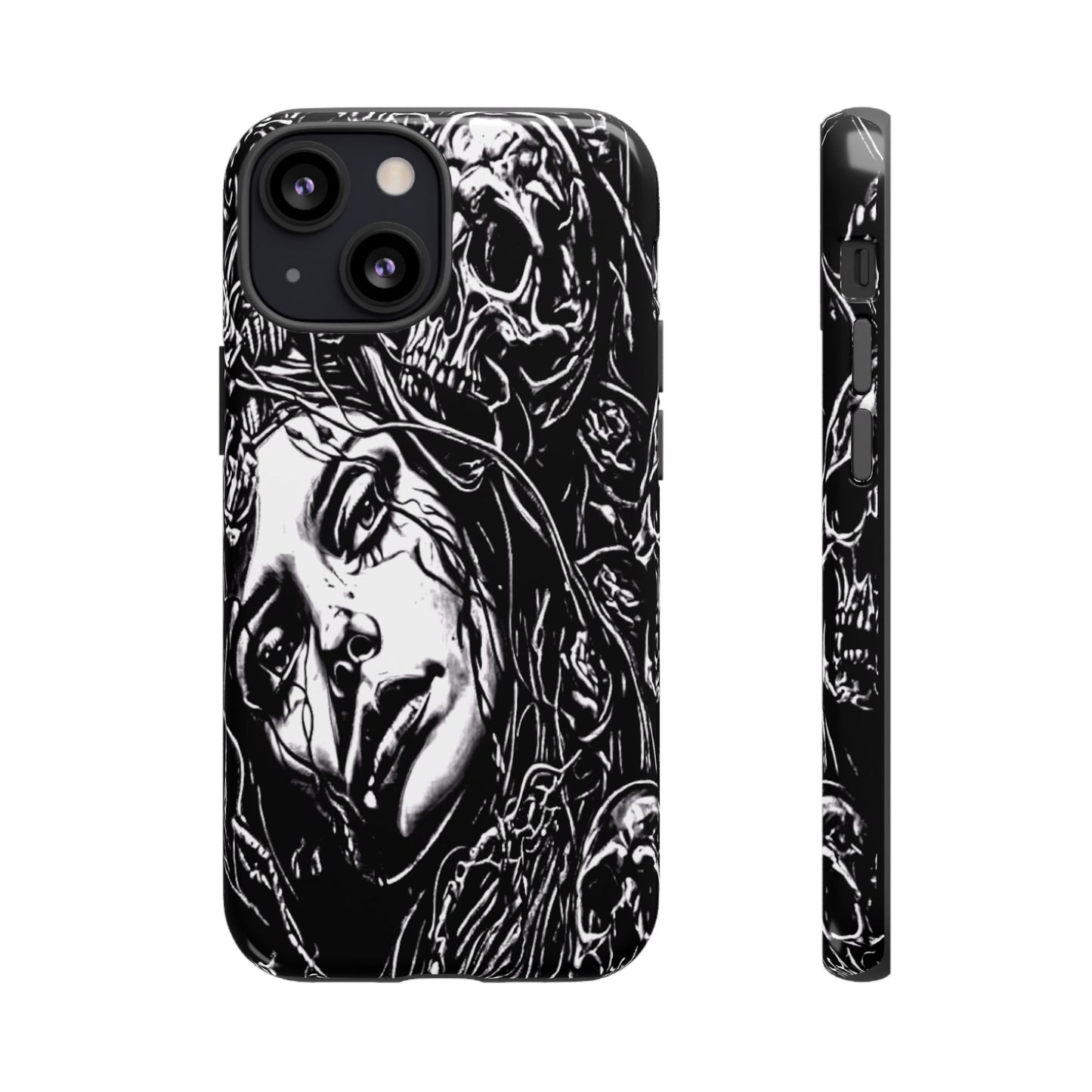 Woman And Roses Tough Phone Case