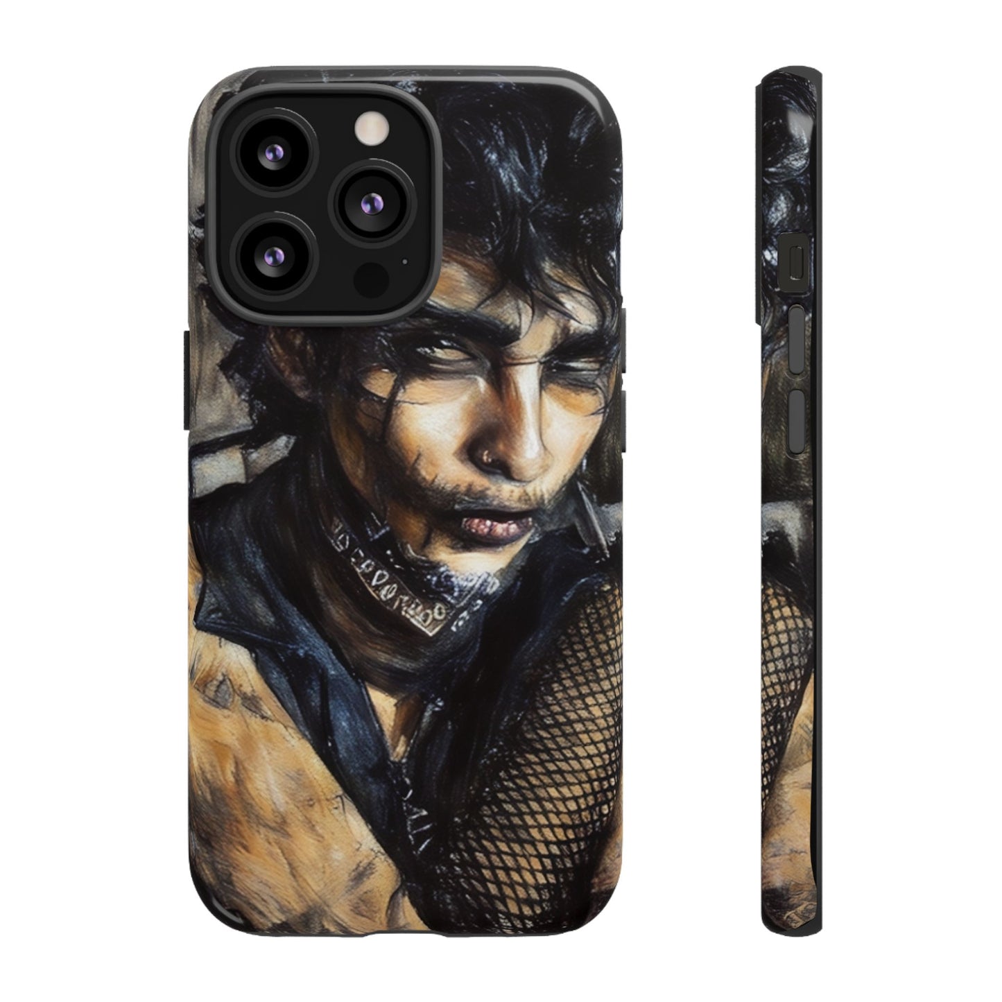 Serene Goth Boy Tough Phone Case