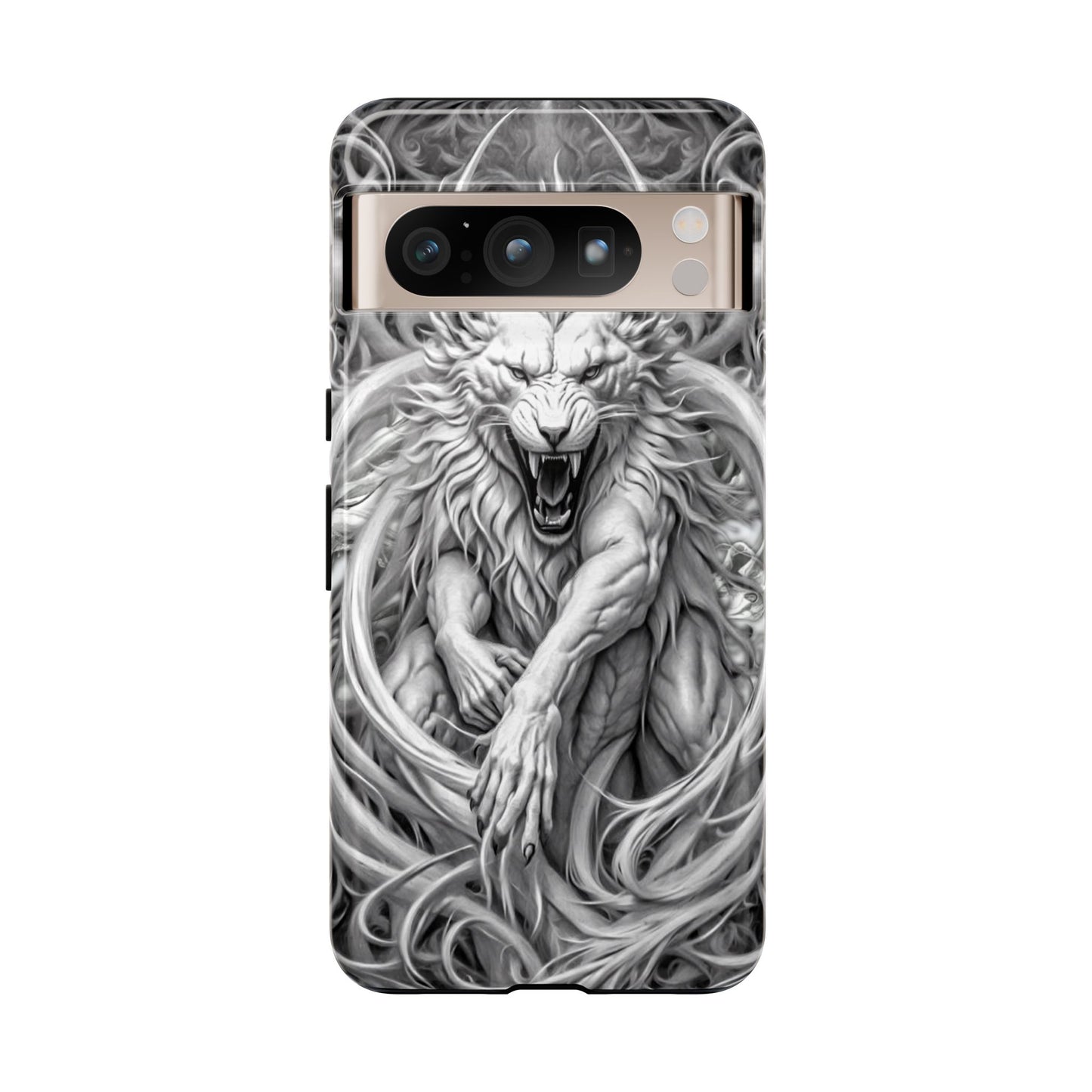 White Lion Beast Tough Phone Case