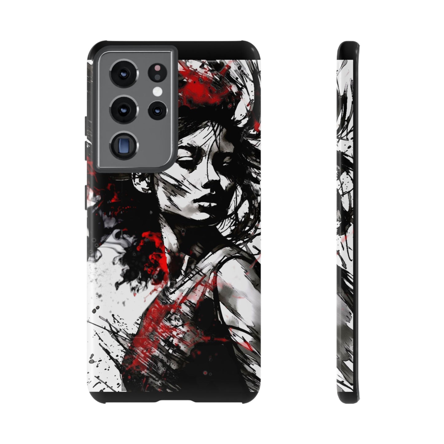 Paint Splatter Girl Tough Phone Case