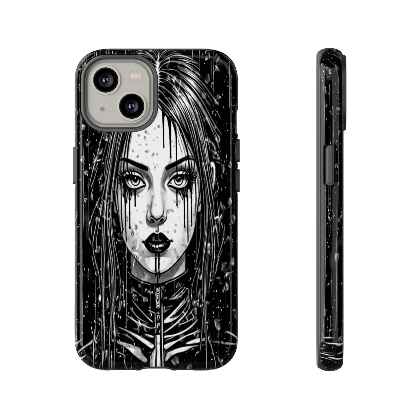 Mascara Goth Girl Tough Phone Case