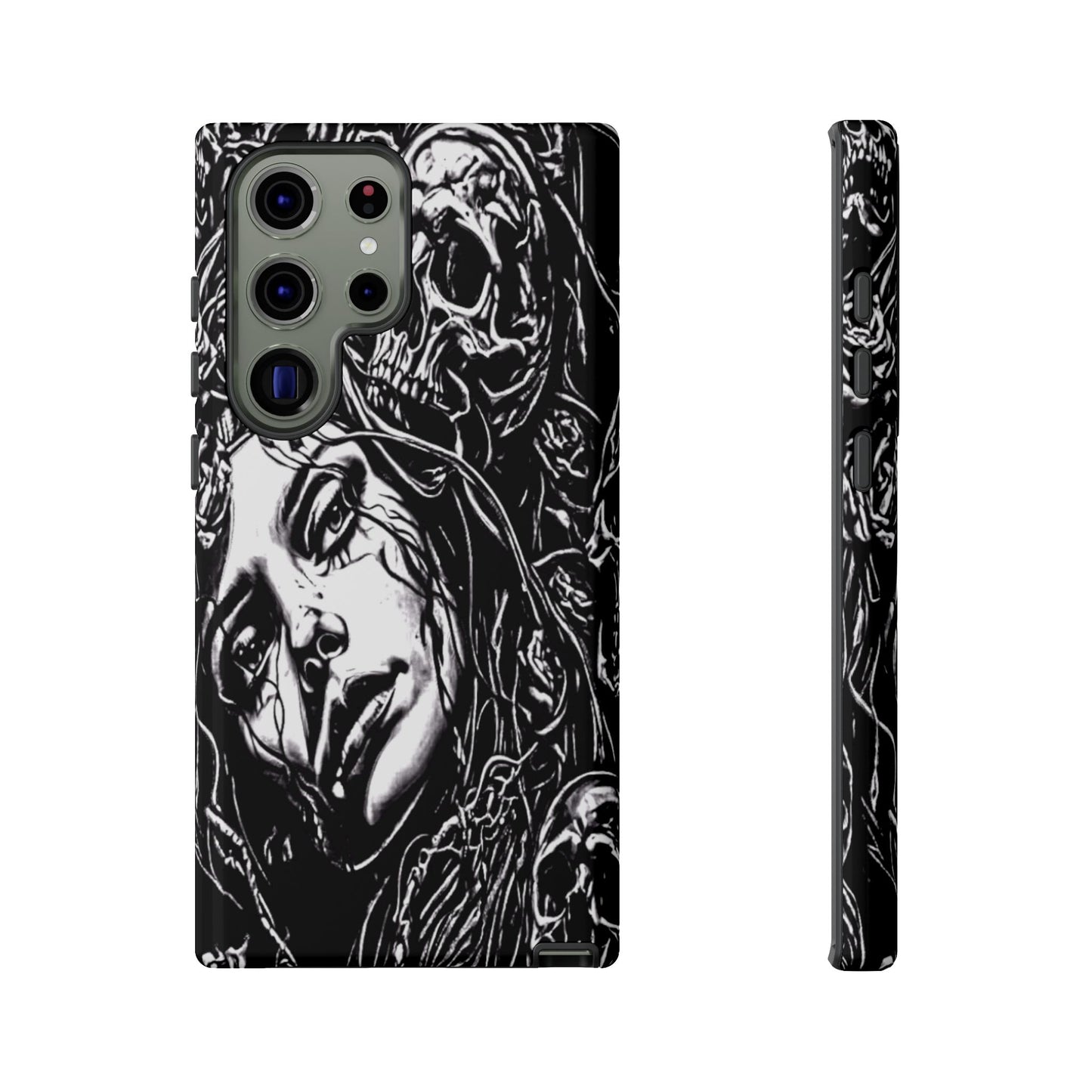 Woman And Roses Tough Phone Case