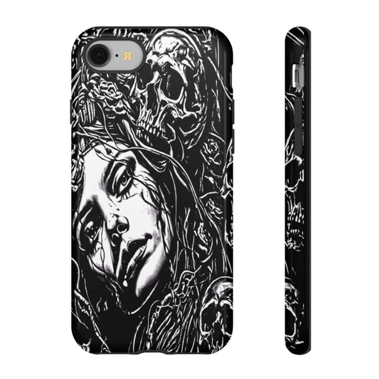 Woman And Roses Tough Phone Case