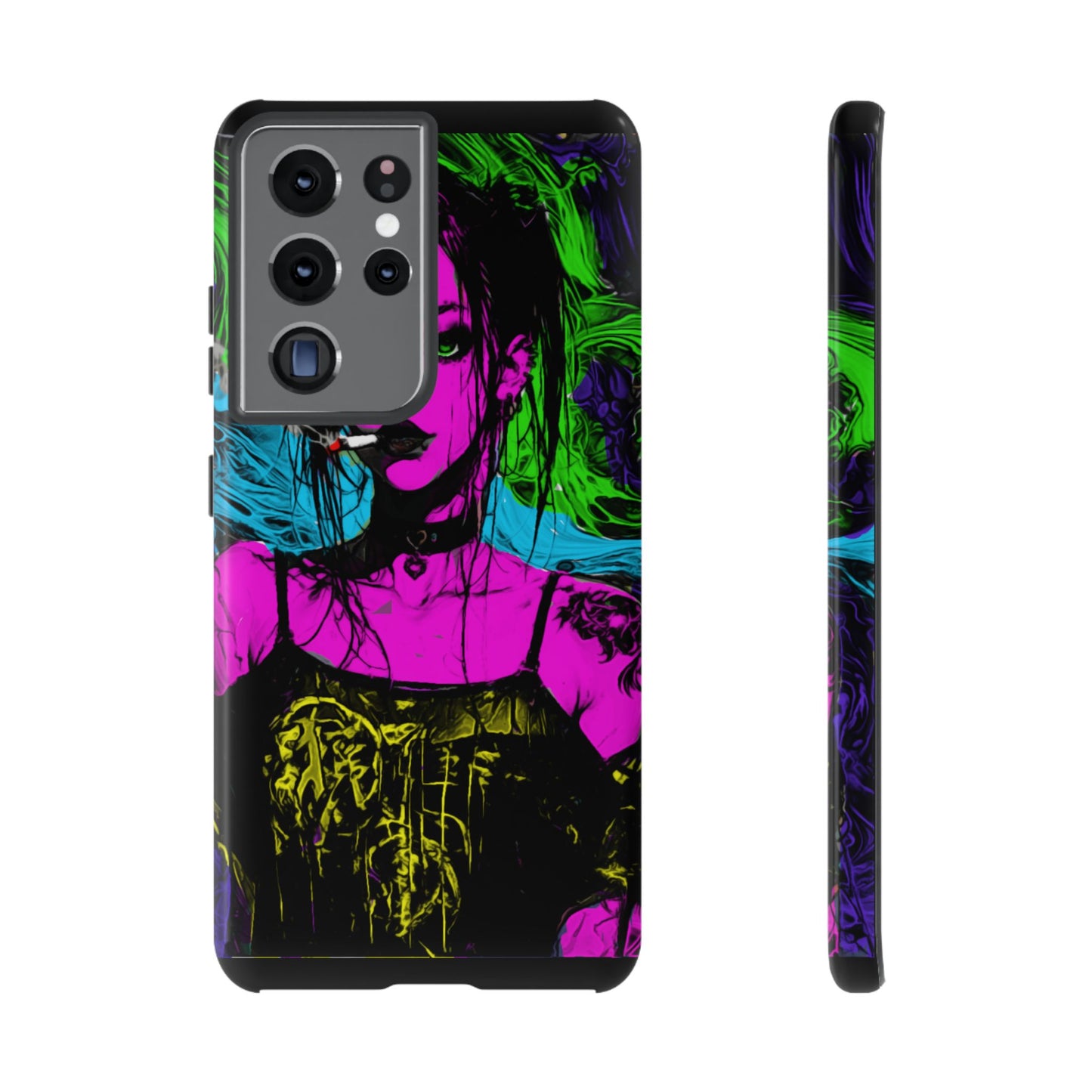 Smoking Girl Tough Phone Case