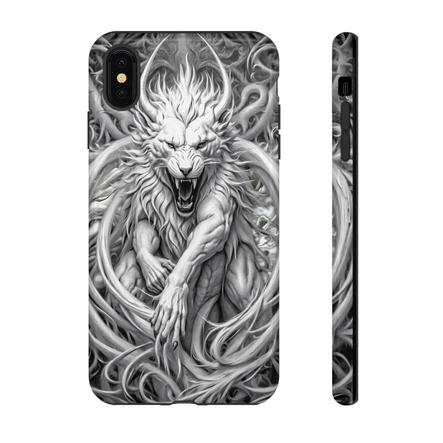 White Lion Beast Tough Phone Case