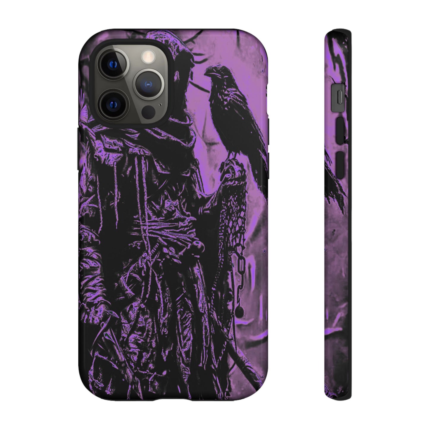 Hooded Figure With Raven Tough Phone Case