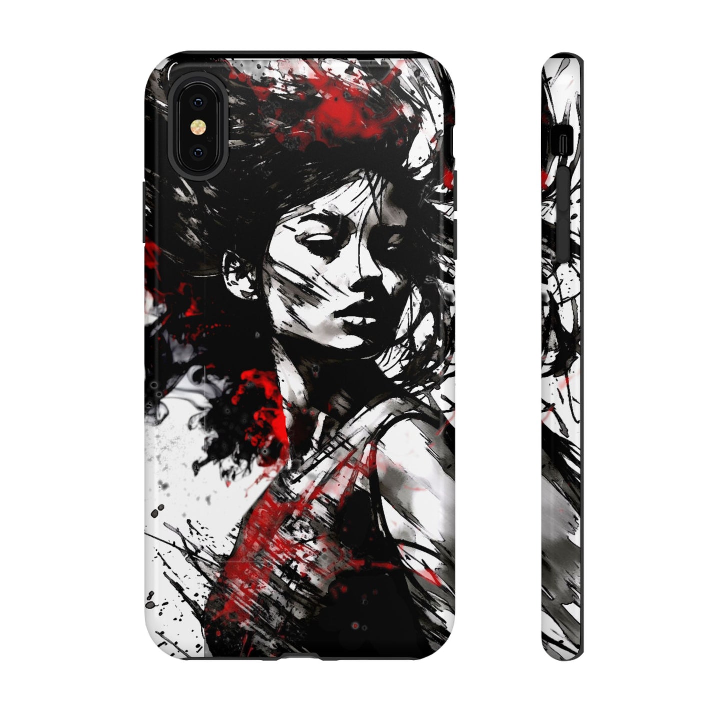 Paint Splatter Girl Tough Phone Case