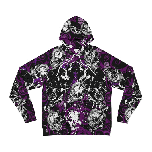 Gothic Skull And Snake Hoodie